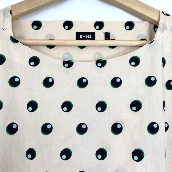 Polka Dot Cream Blouse - Picture 3 of 9